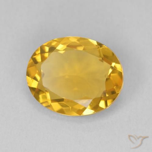 9,17 ctw natürlicher Helles Gold Citrin, Oval, VVS