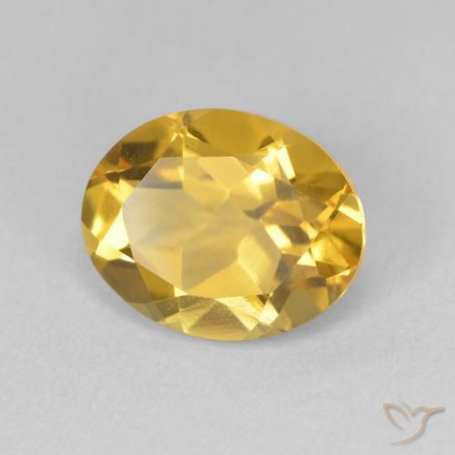9,17 ctw natürlicher Golden Citrin, Oval, VVS-VS