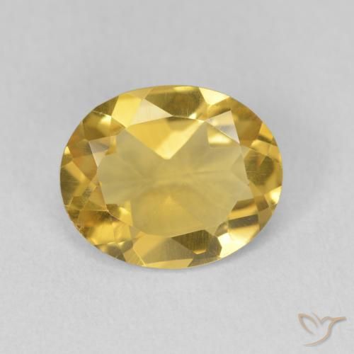 2.44ct Natürlicher Mittelgold Citrin, Oval, VVS-VS