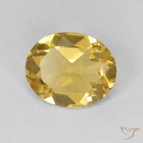 9,17 ctw natürlicher Mittelgold Citrin, Oval, VVS-VS