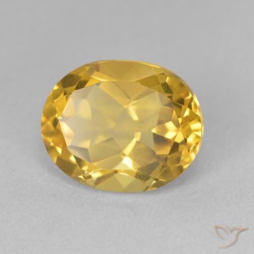 9,17 ctw natürlicher Golden Citrin, Oval, VVS-VS