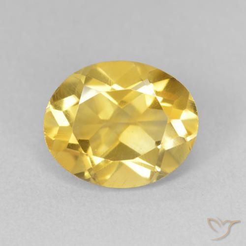 3.31ct Natürlicher Mittelgold Citrin, Oval, VVS-VS