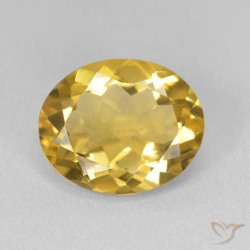 3.31ct Natürlicher Golden Citrin, Oval, VVS-VS
