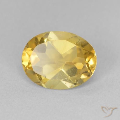 9,17 ctw natürlicher gold-orange Citrin, Oval, VVS-VS