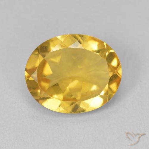 3.04ct Natürlicher Helles Gold Citrin, Oval, VVS-VS
