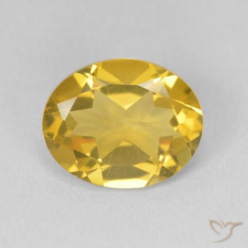 3.02ct Natürlicher Mittelgold Citrin, Oval, VVS-VS