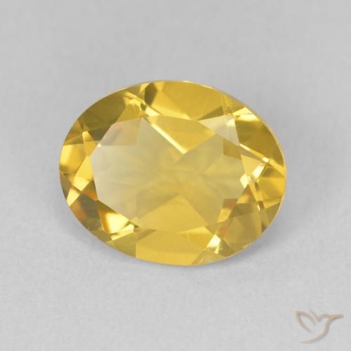 9,17 ctw natürlicher Mittelgold Citrin, Oval, VVS-VS
