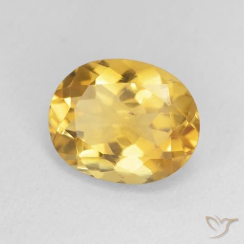 9,17 ctw natürlicher Tiefes Gold Citrin, Oval, VVS
