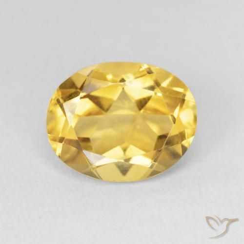 3.28ct Natürlicher Tiefes Gold Citrin, Oval, VVS
