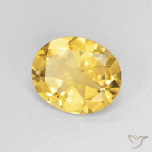 9,17 ctw natürlicher Golden Citrin, Oval, VVS