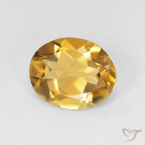 9,17 ctw natürlicher Golden Citrin, Oval, VVS