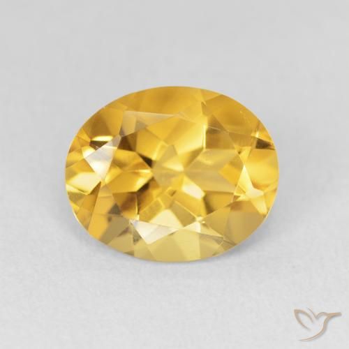 3.18ct Natürlicher Helles Gold Citrin, Oval, VVS