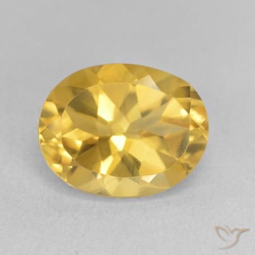 3.50ct Natürlicher gold-orange Citrin, Oval, VVS-VS