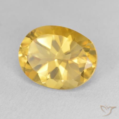 9,17 ctw natürlicher gold-orange Citrin, Oval, VVS-VS