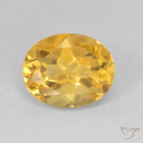 3.34ct Natürlicher gold-orange Citrin, Oval, VVS-VS
