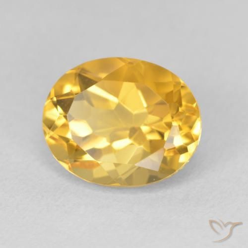 9,17 ctw natürlicher gold-orange Citrin, Oval, VVS-VS