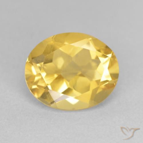 3.45ct Natürlicher Mittelgold Citrin, Oval, VVS-VS