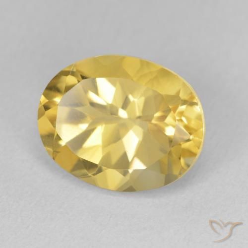 9,17 ctw natürlicher gold-orange Citrin, Oval, VVS-VS