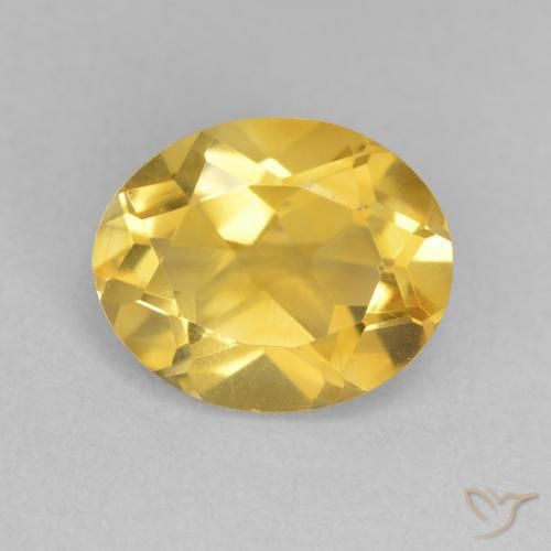 3.42ct Natürlicher gold-orange Citrin, Oval, VVS-VS