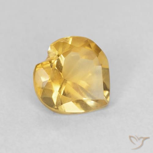 9,17 ctw natürlicher Tiefes Gold Citrin, Herz, VVS-VS