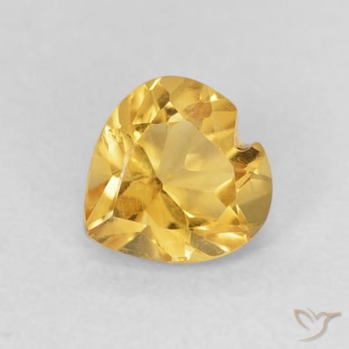 0.74ct Natürlicher Golden Citrin, Herz, VVS-VS