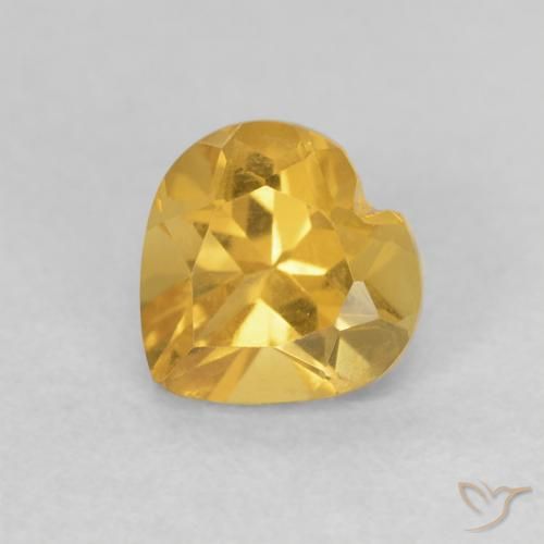 0.78ct Natürlicher Golden Citrin, Herz, VVS-VS