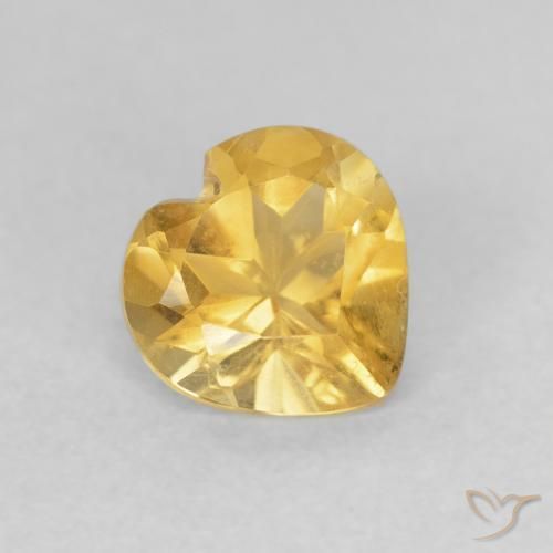 0.67ct Natürlicher Golden Citrin, Herz, VVS-VS