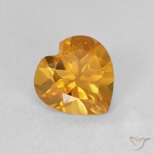 9,17 ctw natürlicher Dunkelorange-Gold Citrin, Herz, VVS