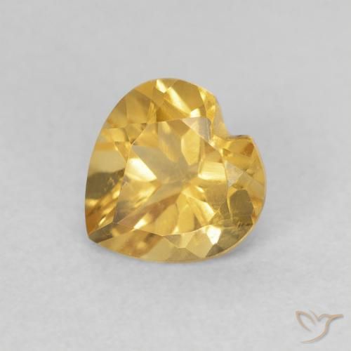 0.73ct Natürlicher Mittleres Gold Citrin, Herz, VVS