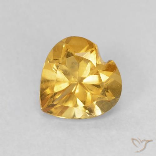 0.71ct Natürlicher Golden Citrin, Herz, VVS