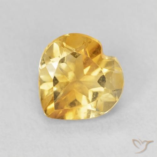 0.85ct Natürlicher Golden Citrin, Herz, VVS