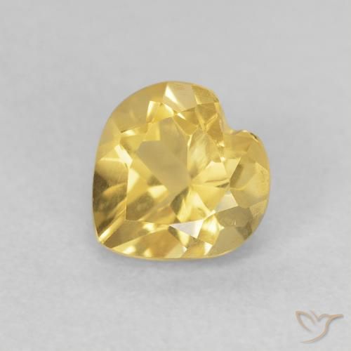0.71ct Natürlicher Golden Citrin, Herz, VVS