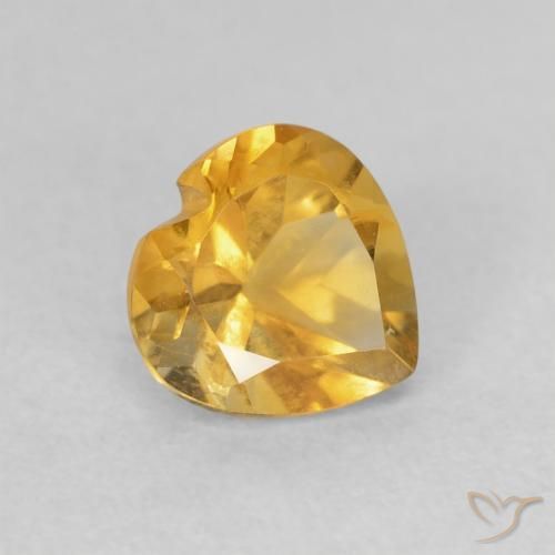 9,17 ctw natürlicher Medium Light Orange-Gold Citrin, Herz, VVS