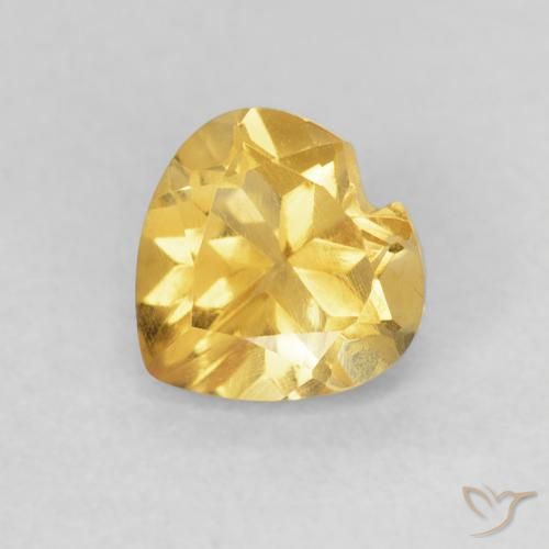 0.74ct Natürlicher Mittleres Gold Citrin, Herz, VVS