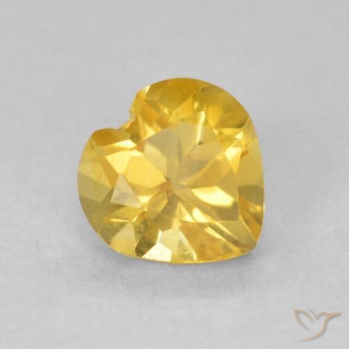 9,17 ctw natürlicher Mittelgold Citrin, Herz, VVS-VS