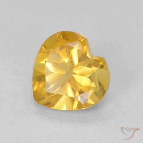 0.74ct Natürlicher Mittleres Gold Citrin, Herz, VVS-VS
