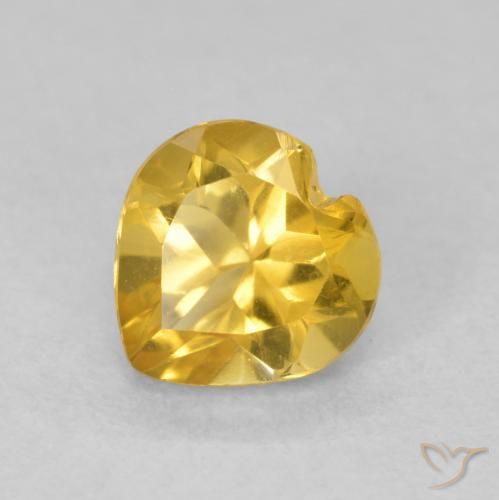 0.75ct Natürlicher gold-orange Citrin, Herz, VVS-VS