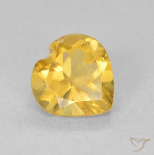 9,17 ctw natürlicher Mittleres Gold Citrin, Herz, VVS-VS