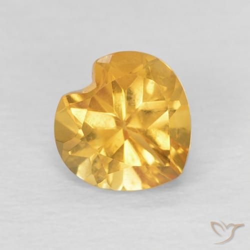 9,17 ctw natürlicher Mittelgold Citrin, Herz, VVS-VS