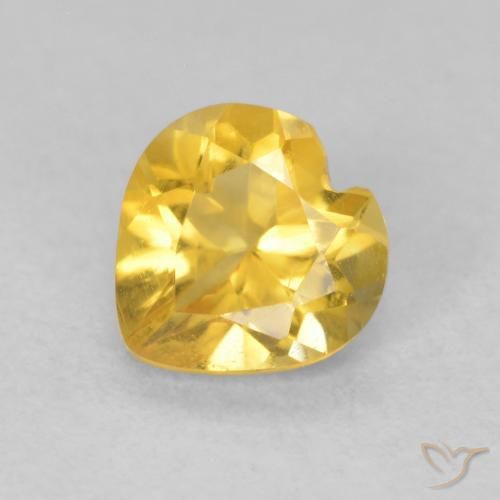 0.66ct Natürlicher Golden Citrin, Herz, VVS-VS