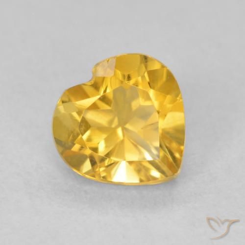 9,17 ctw natürlicher Mittleres Gold Citrin, Herz, VVS-VS