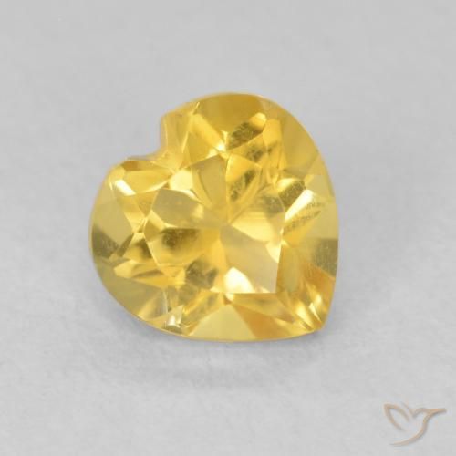 0.76ct Natürlicher gold-orange Citrin, Herz, VVS-VS