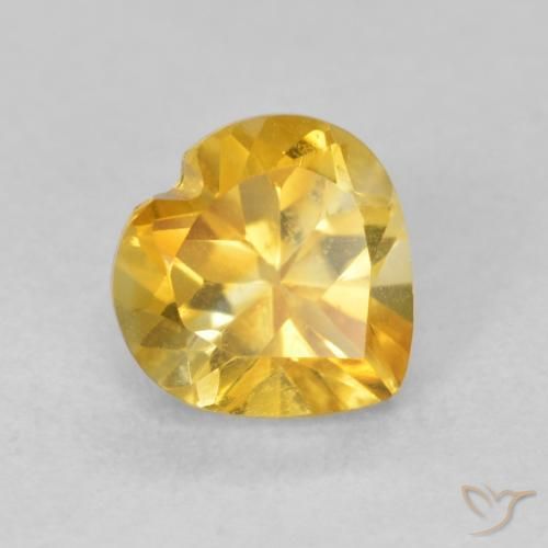 0.83ct Natürlicher Helles Gold Citrin, Herz, VVS-VS