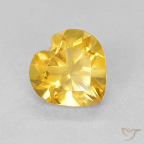 0.73ct Natürlicher Golden Citrin, Herz, VVS-VS
