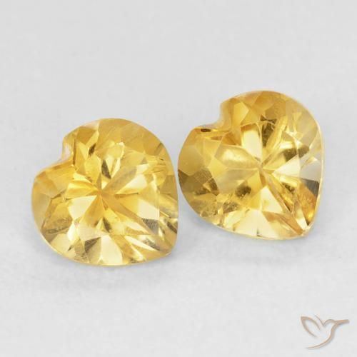1.41 ct natürliche gold-orange Citrin-Edelsteine, Herz, VVS-VS