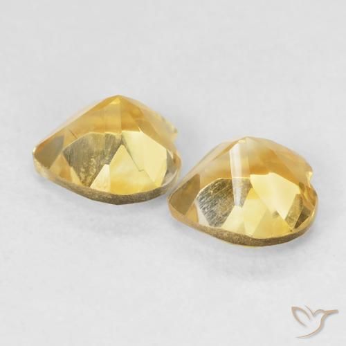 1.41 ct natürliche gold-orange Citrin-Edelsteine, Herz, VVS-VS