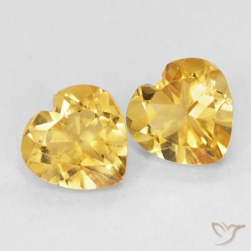 1.45 ct natürliche Golden Citrin-Edelsteine, Herz, VVS-VS