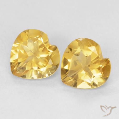 1.34ctw Natürlicher Golden Citrin, Herz, VVS-VS