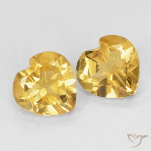 1.34 ct natürliche Golden Citrin-Edelsteine, Herz, VVS-VS