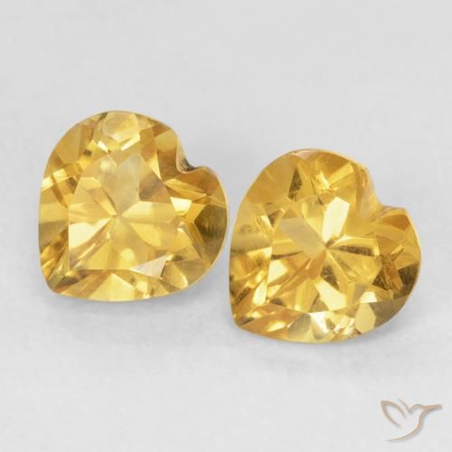 1.55ctw Natürlicher Golden Citrin, Herz, VVS-VS